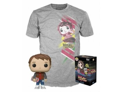 Funko POP! & Tee Box: Back to the Future - Marty with Hoverboard (S)