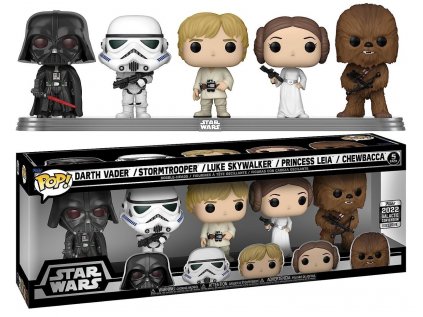 Funko POP! 5-Pack Star Wars - Darth Vader / Stormtrooper / Luke Skywalker / Princess Leia / Chewbacca Exclusive