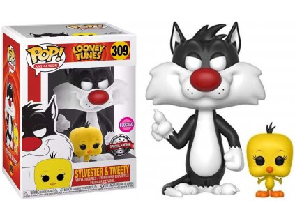 Funko POP! 309 Animation: Looney Tunes - Sylvestr & Tweety Flocked Special Edition