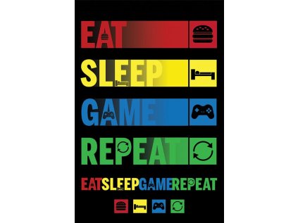 Plakát Eat, Sleep, Game, Repeat