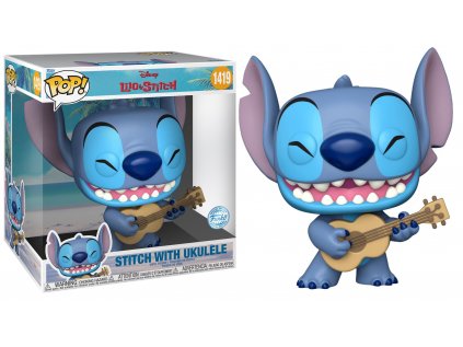 Funko POP! 1419 Disney Lilo & Stitch - Jumbo - Stitch with Ukulele Special Edition