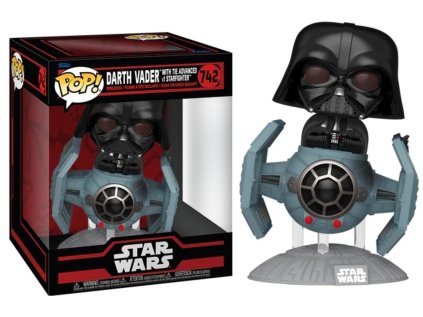 Funko POP! 742 Star Wars Dark Side -  Darth Vader with Tie Advanced x1 Starfighter