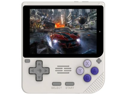 Retro handheld konzole Powkiddy V10 šedá