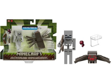 Akční figurka Minecraft - Skeleton Spider Jockey 2-Pack 8 cm