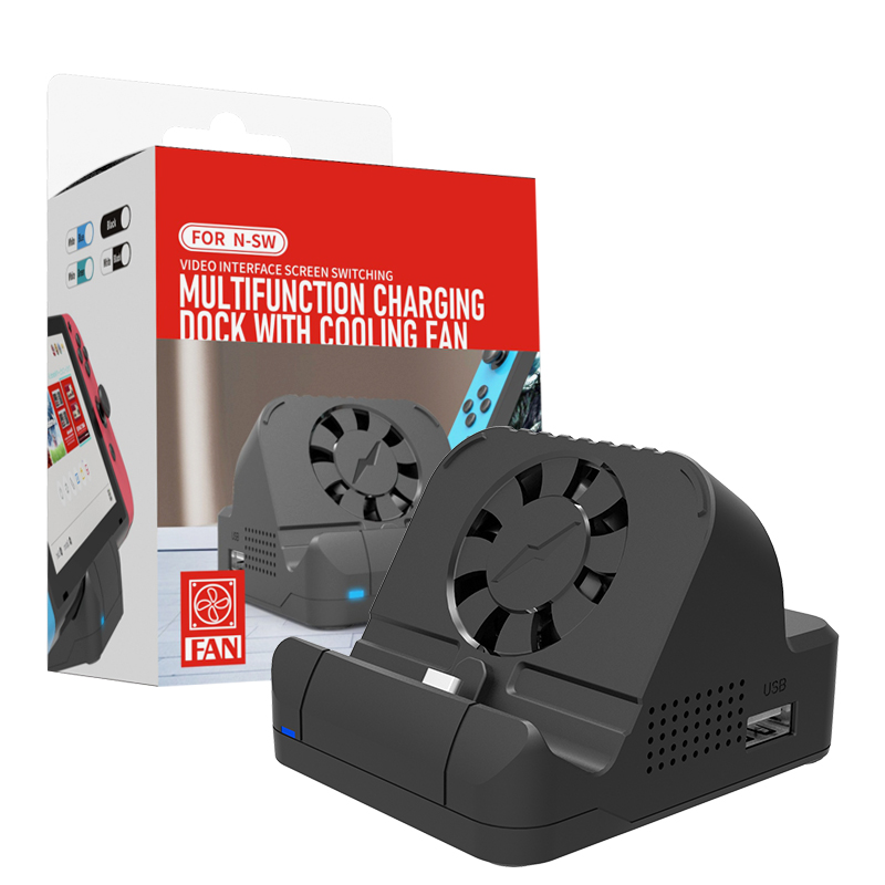 Multifunkční nabíjecí dokovací stanice s ventilátorem pro Nintendo Switch
