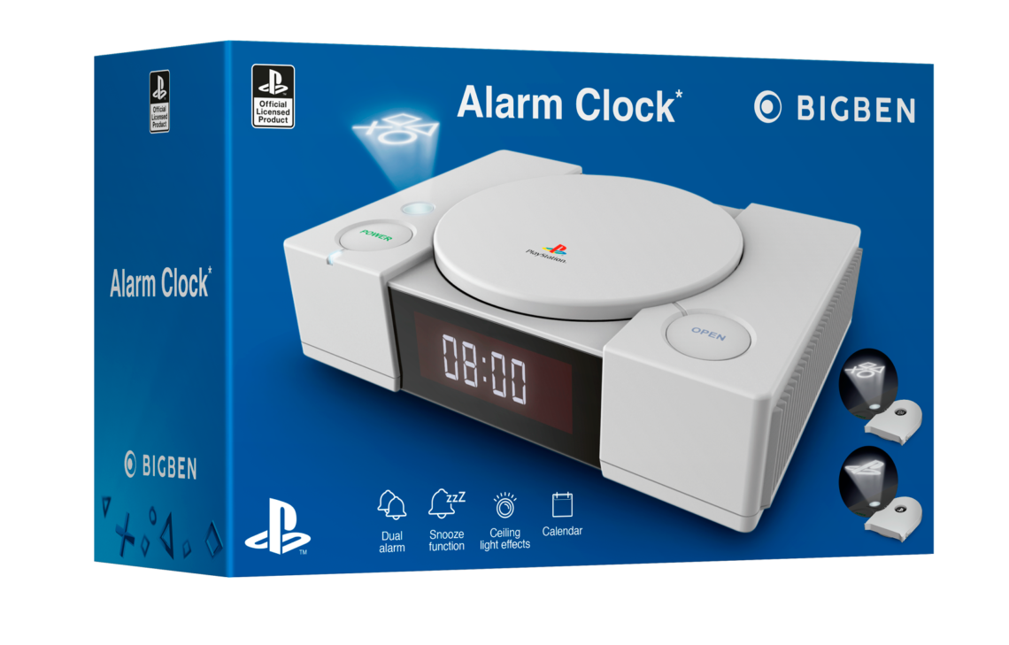 PlayStation One Alarm Clock budík se světelnou projekcí