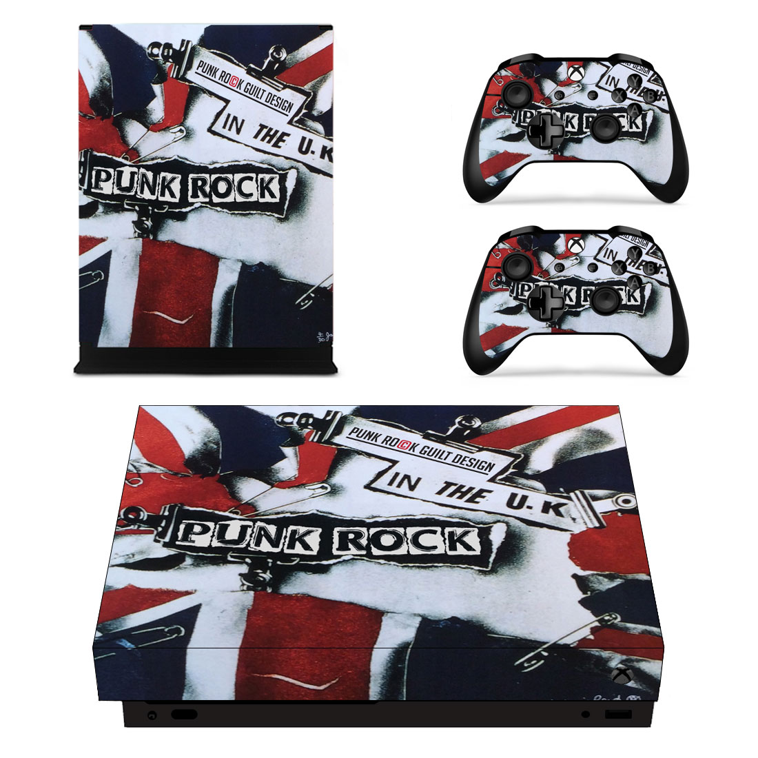 Xbox One X Polep Skin Punk Rock