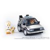 Akční figurka Back to the Future Q-Village Vehicles - Time Machine Deluxe Set 9 cm
