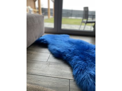 Schapenvacht blauw