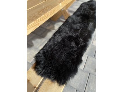 Schapenvacht double zwart 180 × 65 cm