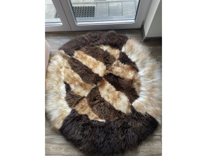 Donker rond vloerkleed