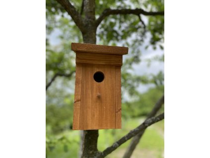 Drevená vtáčia búdka hnedá