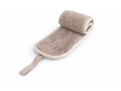 Beige niergordel van schapenwol