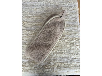 Beige niergordel van schapenwol