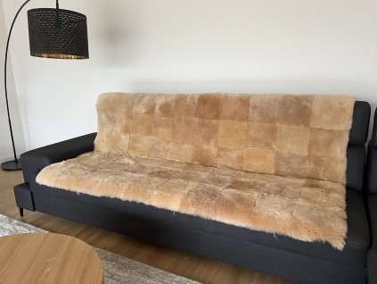 Kožušinový prehoz prémium béžový 200x140cm