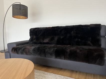 Kožušinový prehoz prémium hnedý 200x140cm