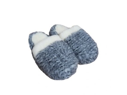 Vlnené nasúvačky sivé