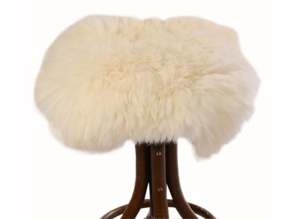 Zitkussen van schapenvacht wit