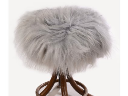 Zitkussen van schapenvacht grijs