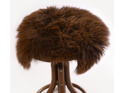 Zitkussen van schapenvacht bruin