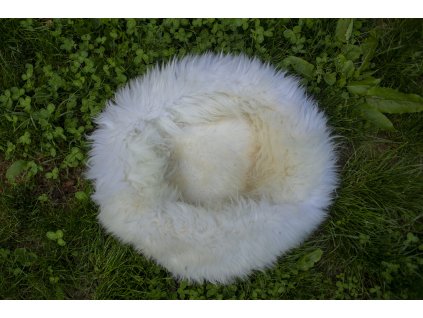 Schapenvachtmand wit 60 cm