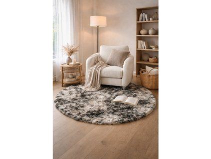 Rond schapenvacht vloerkleed mouflon