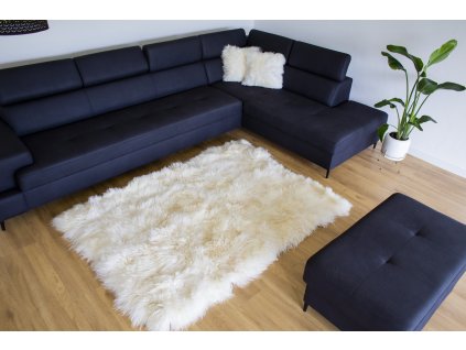 Schapenvacht vloerkleed wit