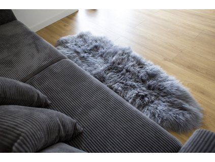 Schapenvacht double grijs 180 × 65 cm