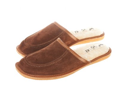 Heren pantoffels van schapenvacht