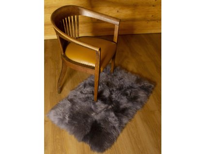 Grijs schapenvachtkleed 100 × 60 cm