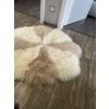 Beige-wit rond vloerkleed