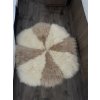 Beige-wit rond vloerkleed