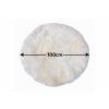 Rond schapenvacht vloerkleed wit