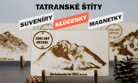 Darčeky pre turistov - suveníry tatranských vrcholov