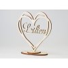 Gravírované srdce s menom