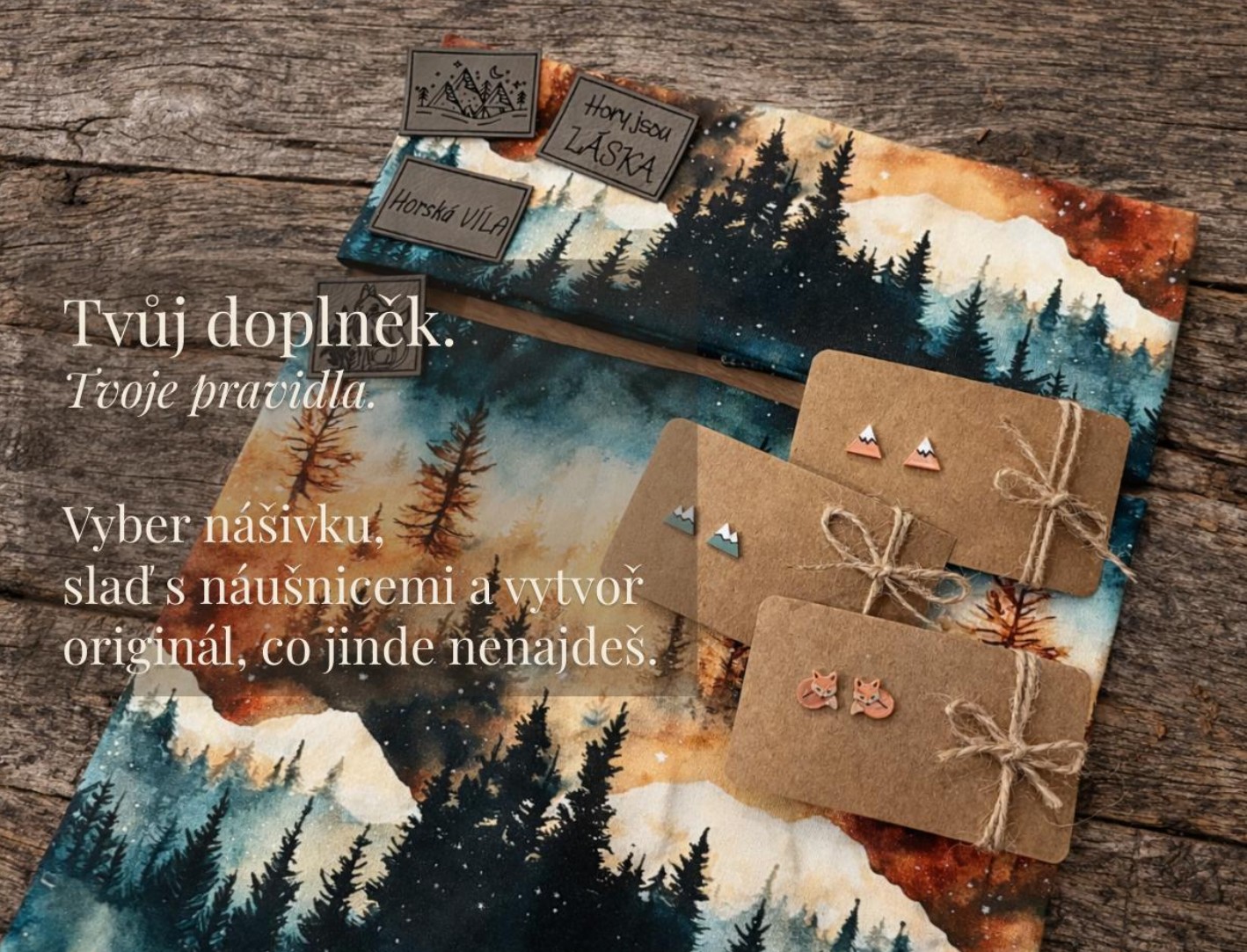 Tvůj doplněk. Tvoje pravidla . Vyber nášivku, slaď s naušnicemi a vytvoř originál, co jinde nenajdeš