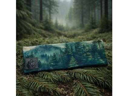 vzor v lese čelenka