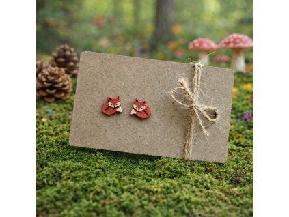 Náušnice Spící liška
