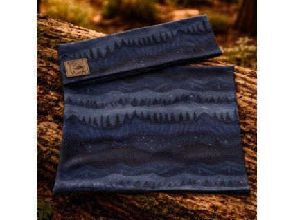 čelenka s nákrčníkem noční obloha