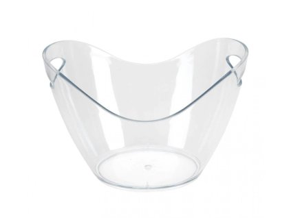 Przezroczysty plastikowy pojwmnik na lód