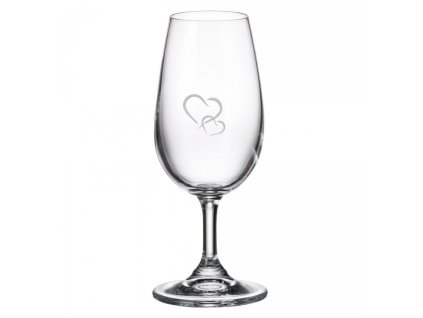 Szklanka OIV z nadrukiem dwóch serc 210 ml