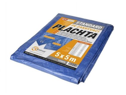 Plandeka standardowa 5 x 5 m niebiesko - srebrna