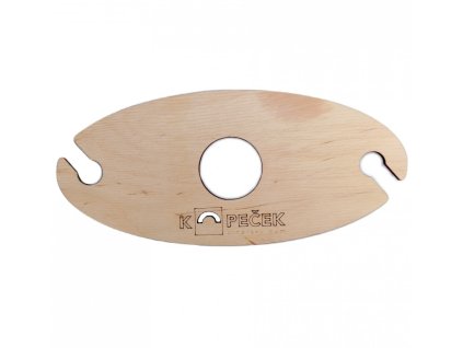 Drewniany stojak na 2 szklanki i butelkę