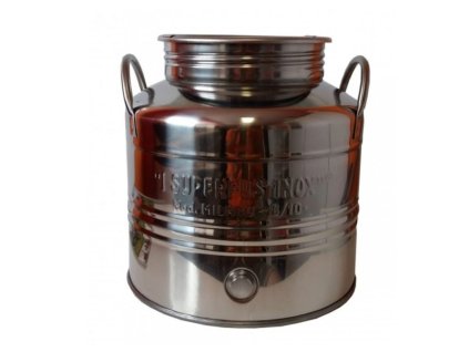 Zbiornik ze stali nierdzewnej 25l na olej z pokrywą zakręcaną