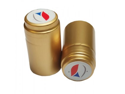 Kapturek termokurczliwy 31x55mm złoty mat, flaga CZ