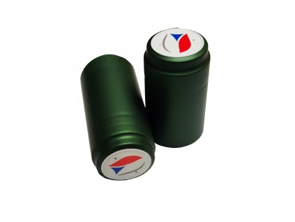 Kapturek termokurczliwy 31x55mm zielony mat, flaga CZ