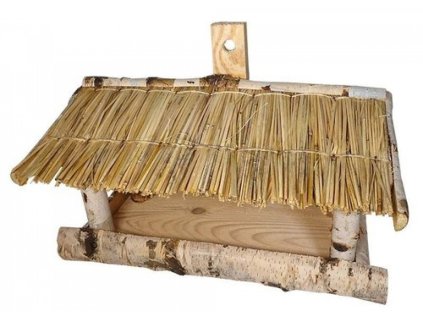 Karmnik dla ptaków 33x16x22 cm na ścianę, słoma