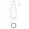 Butelka Butelka na sok kwadratowa 250 ml