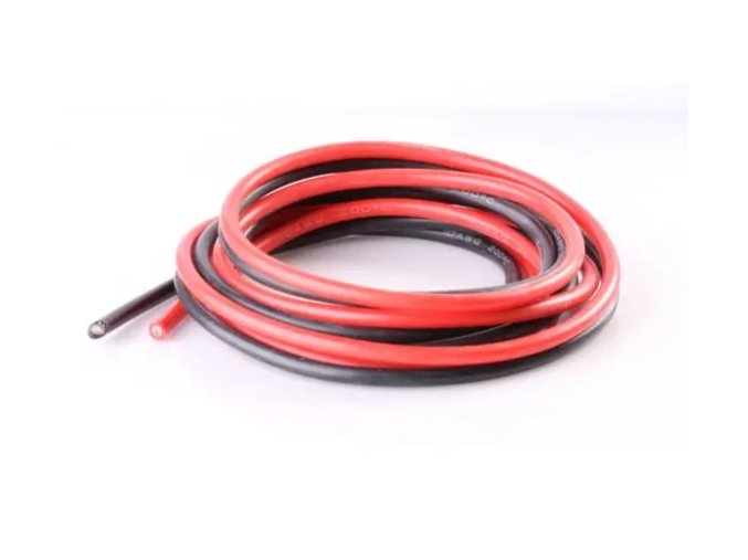 30AWG silikonový kabel černá/červená/žlutá