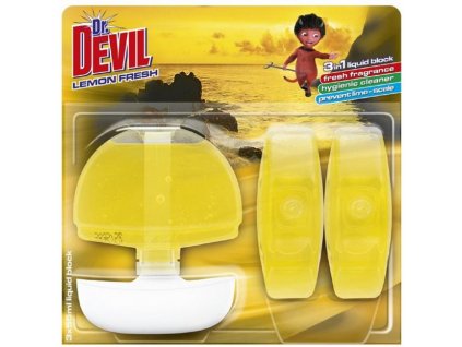 WC tekutý blok Dr.Devil Lemon fresh 3x55ml